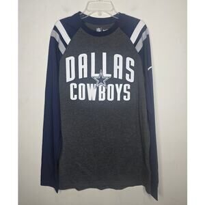 NWT Nike NFL Dallas Cowboys blue grey long sleeve raglan shirt - small